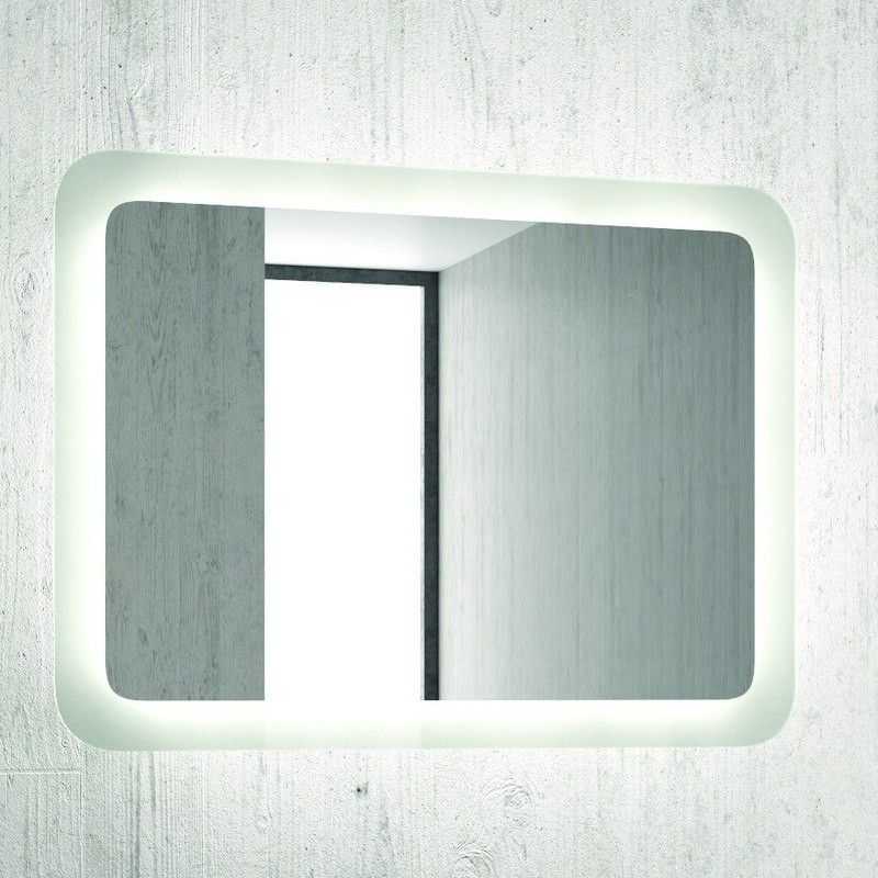 Specchio bagno con led 80x60 cm reversibile