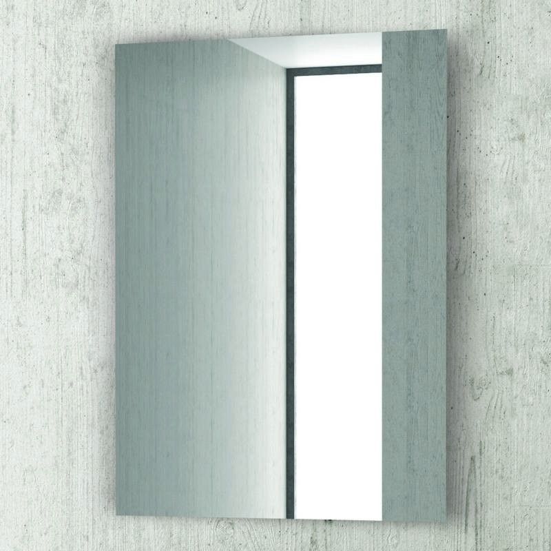 Specchio bagno 70x100 cm reversibile con cornice in alluminio nero opaco -  Calbri