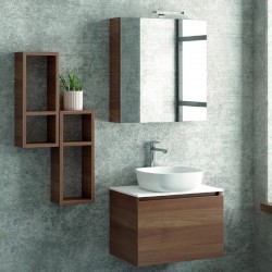 Composizione bagno struttura nera 100cm: Arredo bagno alberghi