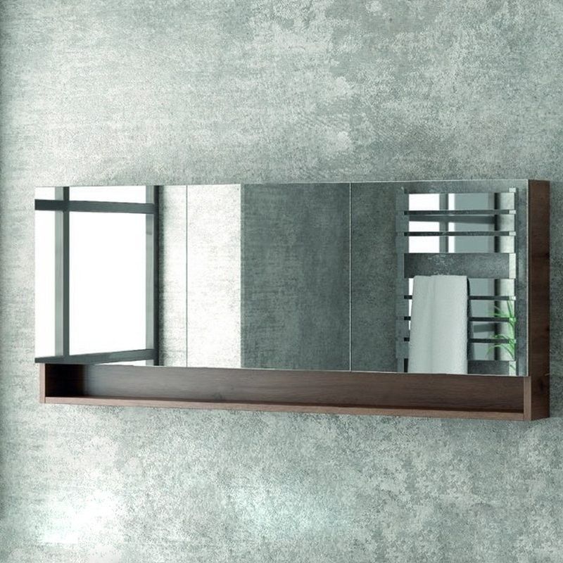 Specchio contenitore 150cm con tre ante: Vendita Online  Kamalubagno  Colore Mobile Finitura Legno Marrone - 8702