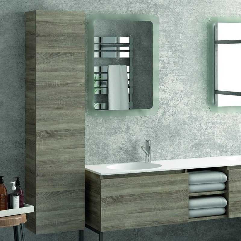 Composizione bagno doppio lavabo 175cm: Offerte Online  Kamalu Bagno  Colore Mobile Finitura Legno Marrone - 8702