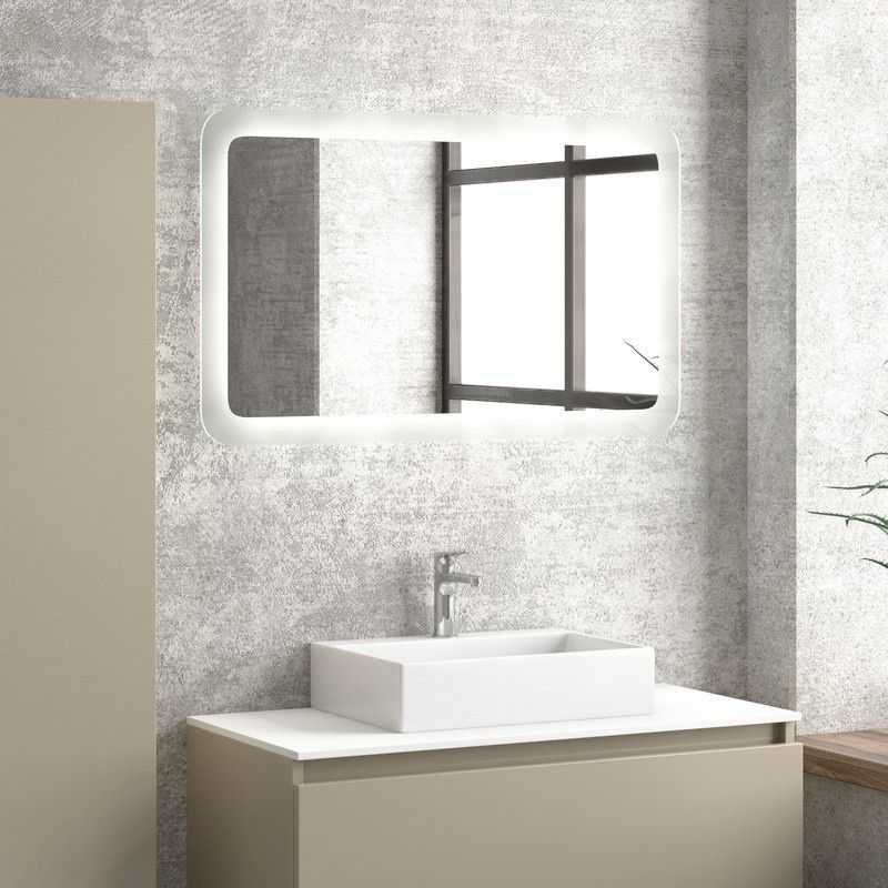 Mobili bagno a terra 100cm - 29 Colori Mobili  Kamalu Bagno Colore Mobile  Finitura Legno Marrone - 8702