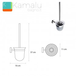 Scopino wc alto 44cm in acciaio inox Kaman ALPI-70