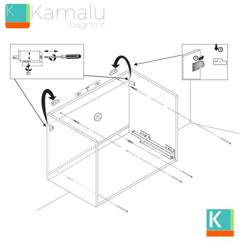 Mobile bagno 2 cassettoni in laminato con lavabo vasca sinistro incluso  offerte 120x48