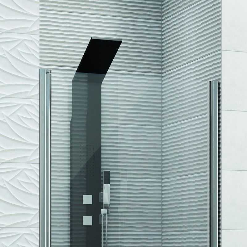 Porta doccia nicchia battente 90cm vetro trasparente