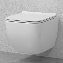 Sanitari sospesi senza brida WC e bidet modello Marie-S