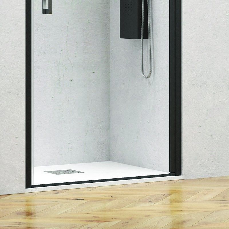 Porta doccia girevole per nicchia 70 cm profili nero opaco Novellini  Zephyros 2.0 G