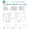 Box doccia tre lati 80x100x80 vetro opaco apertura scorrevole K410NS kamalu - 3