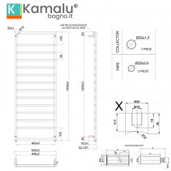 Scalda salviette termoarredo 700x400mm - Scopri le Offerte di Kamalu