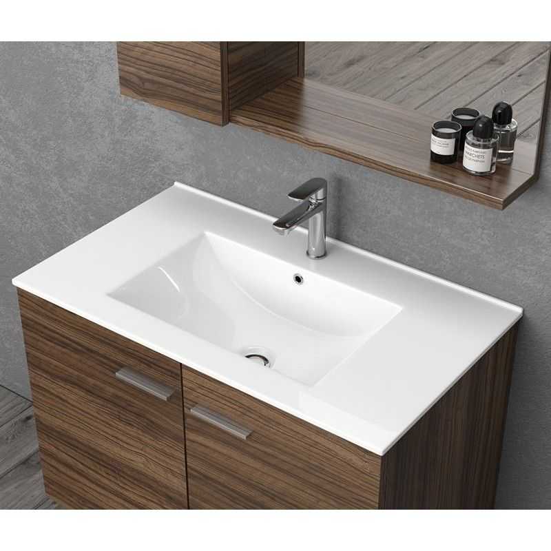 Specchio bagno 100cm con tre ante: Vendita Online  Kamalubagno Colore  Mobile Finitura Legno Marrone - 8702