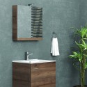 Specchio bagno contenitore da 60 cm con 2 ante NEL-60 kamalu - 4