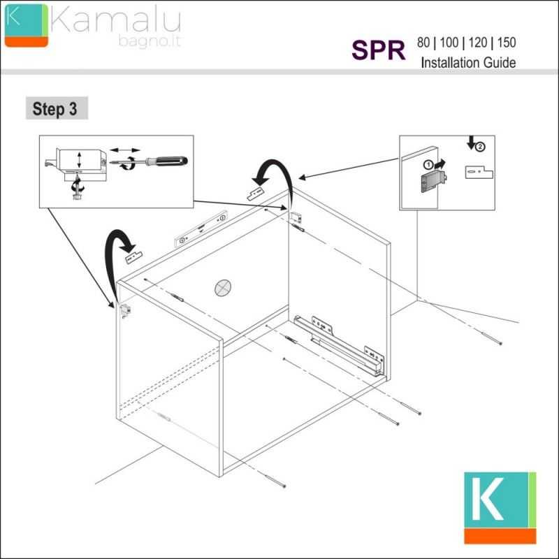 Mobile bagno 75 cm lavabo incasso e due cassetti