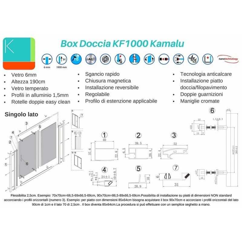 Box doccia due lati NUBE OPACA