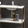 Mobile bagno metallico a terra 175 cm con doppio lavabo NET-175L kamalu - 2