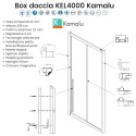 Box doccia 80x100 scorrevole vetro 8mm altezza h200 | KEL4000 kamalu - 3