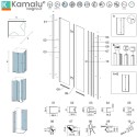 Box doccia 60x60 cm doppia apertura a libro modello KS7000 kamalu - 3
