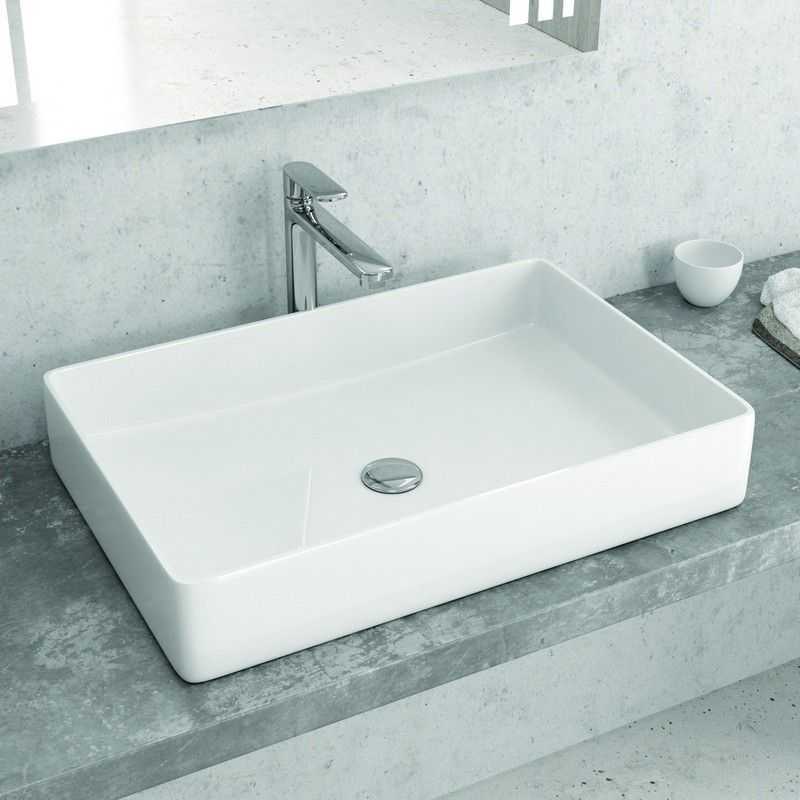 Lavabi Moderni Bagno Prezzi.Lavabo Appoggio Rettangolare 60 Cm Prezzi Bassi Kamalubagno